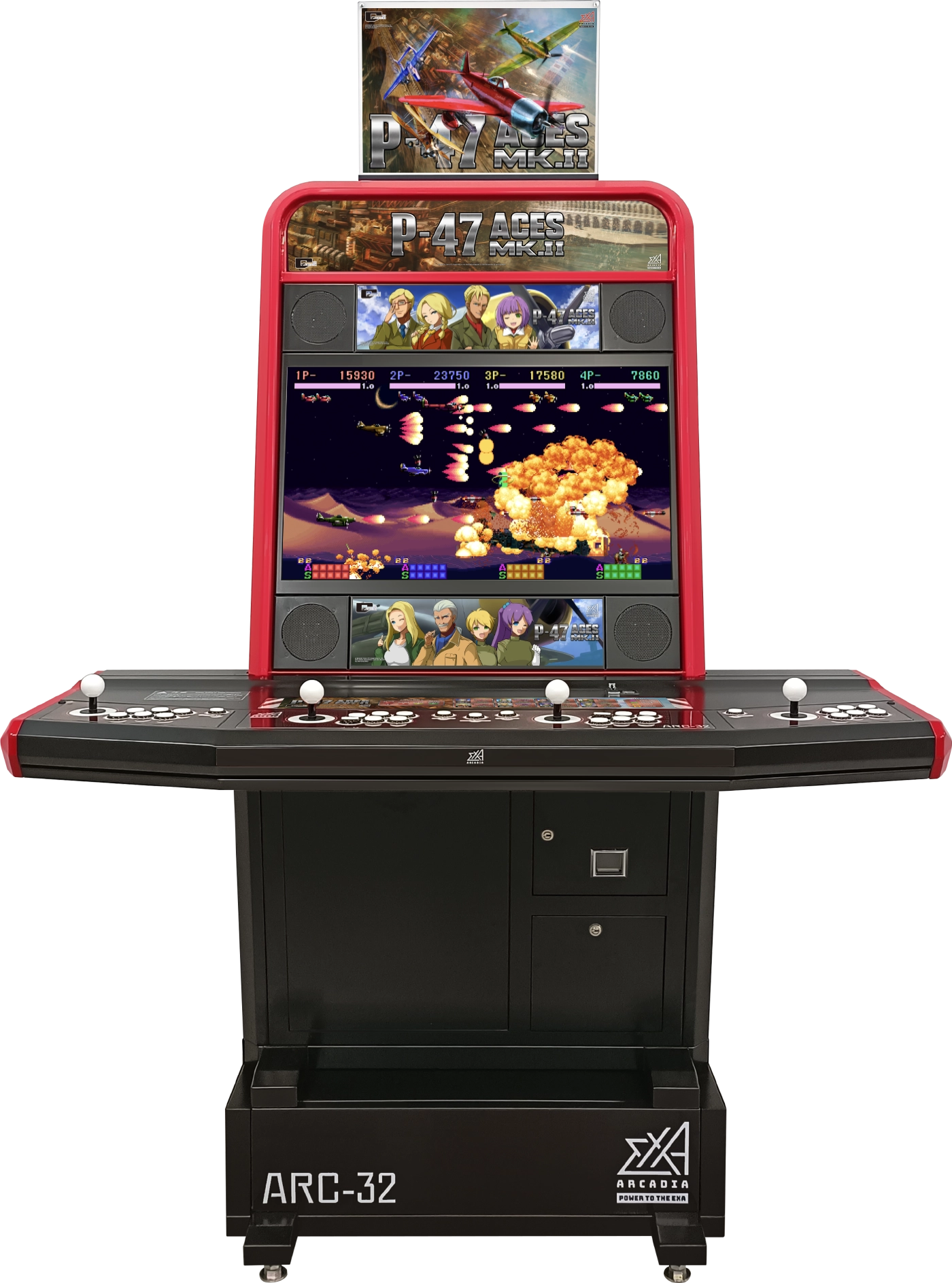 P-47 ACES MARK II EXA LABEL Cabinet